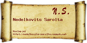 Nedelkovits Sarolta névjegykártya